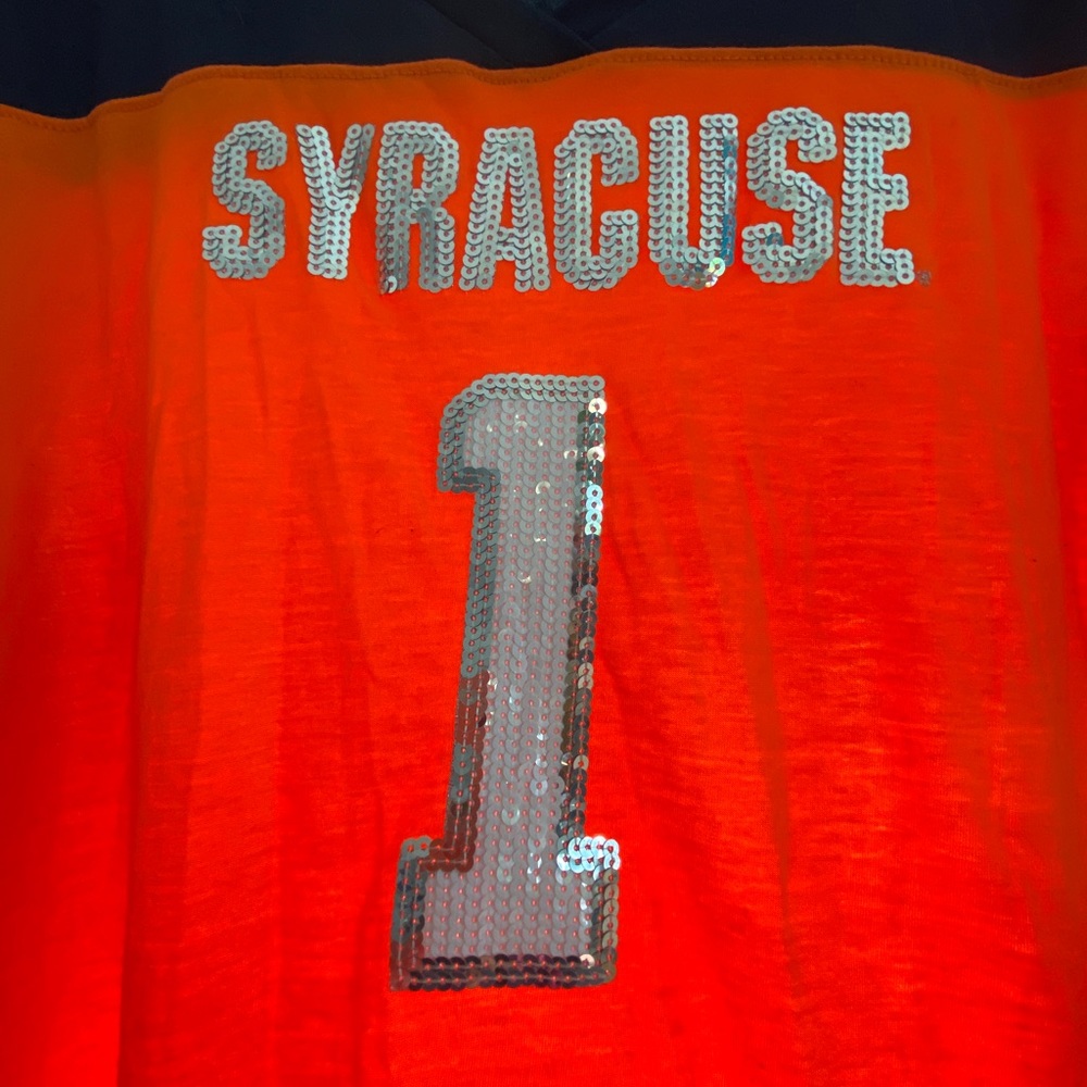 Syracuse long-sleeve sequined tee. XXL